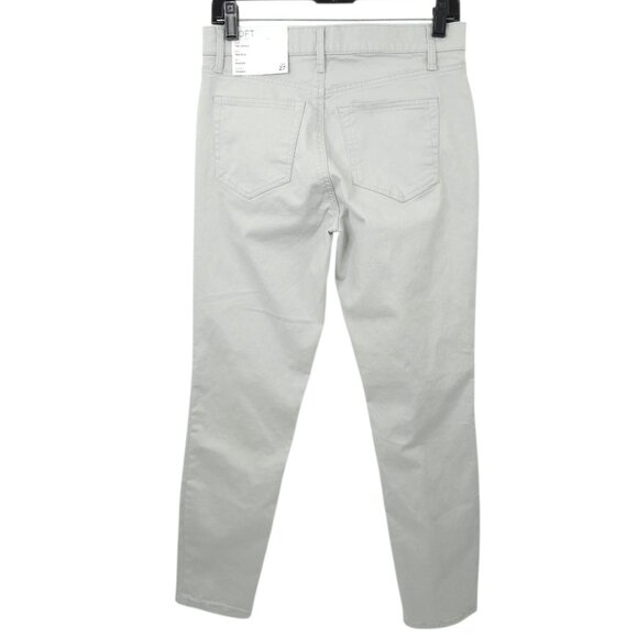 Loft The Skinny Mid Rise Jeans Womens Size 27 Light Gray Denim Regular Fit NWT - Picture 2 of 14